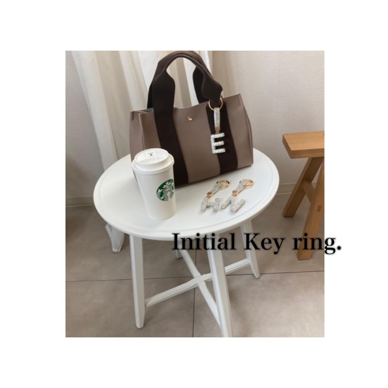 [DIVA Rose] Bag Charm Initial Charm Key Chain Alphabet Men