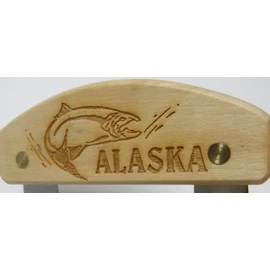 Alaskan Ulu Inupiat Style with Salmon Etched Birchwood Handle 6 Inch