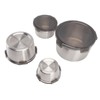 4Pcs Stainless Steel Preservation Box Large Capacity Round Food Storage