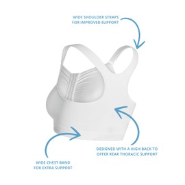 CAREFIX Bella Post Surgery Compression Bra | Post Surgical Bra Front Closure | Breast Surgery Recovery Bra | Seamless Postoperative Bra | Post Surgery Bras for Women w/ Hook-and-Eye Front Closure