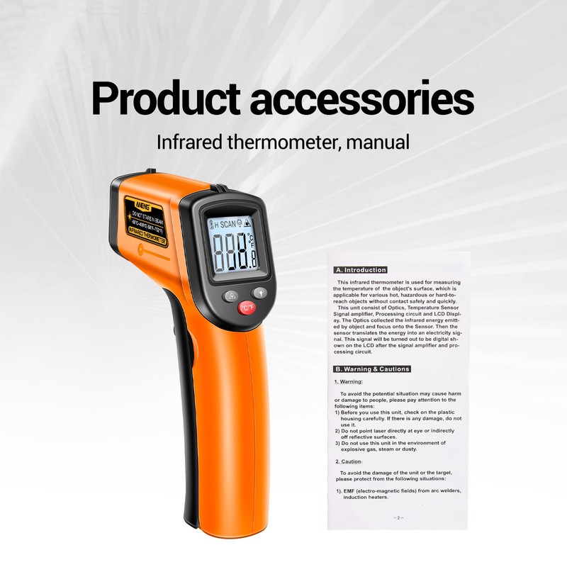 ANENG ANENG TH201 -50℃～400℃ /-58℉～752℉ Non-Contact Infrared Thermometer IR Thermometer