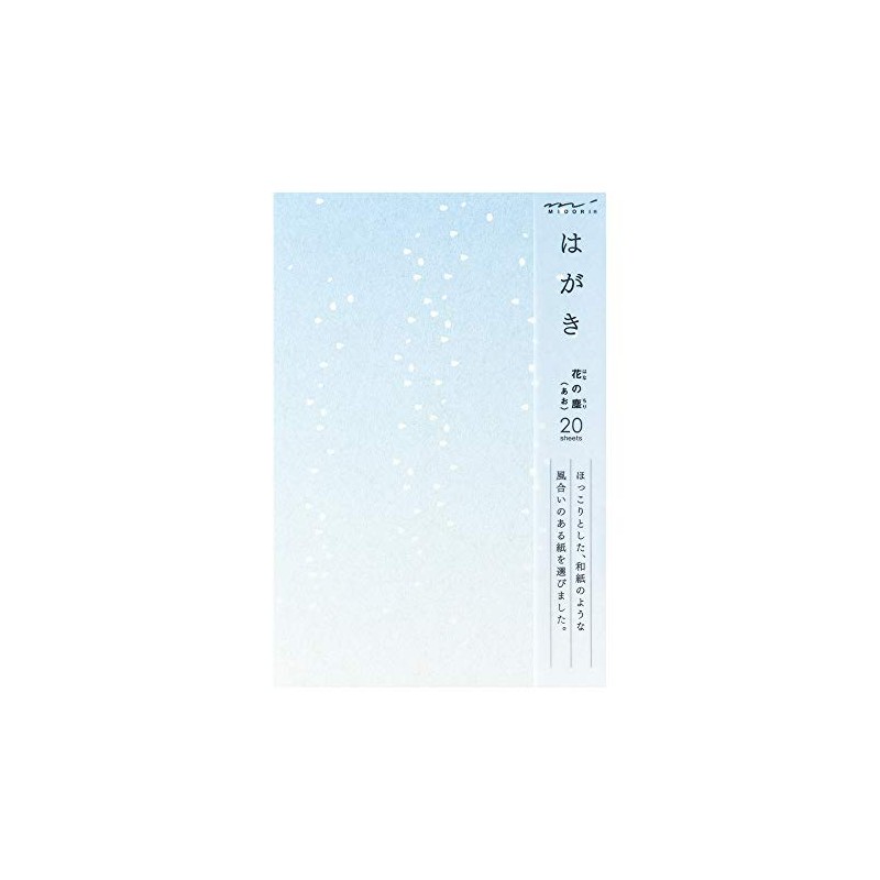 DESIGNPHIL 88159006 Midori Postcard, Flower Dust, Blue