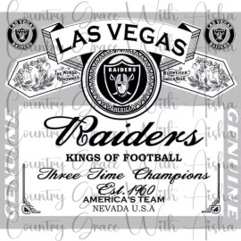 Handmade 20oz Skinny Tumbler Sublimation Transfer Raiders Football Ready To Press