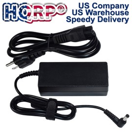 HQRP 19V AC Adapter Charger 3.42A 65W 45W 33W AC Adapter Compatible with Toshiba Satellite L755 L655 C850 A660 P745 C50, Tecra R840, Portege R835 Connector 5.5 x 2.5mm Power Supply Cord [UL Listed]