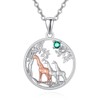 KINGWHYTE Giraffe Gifts Giraffe Necklace 925 Sterling Silver Cute Animal