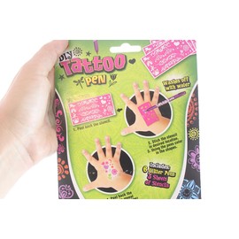 6 Pack of Tattoo Gel Pens - Fake Tattoo Fun with Stencils - Draw on Skin - Temporary Tattoos