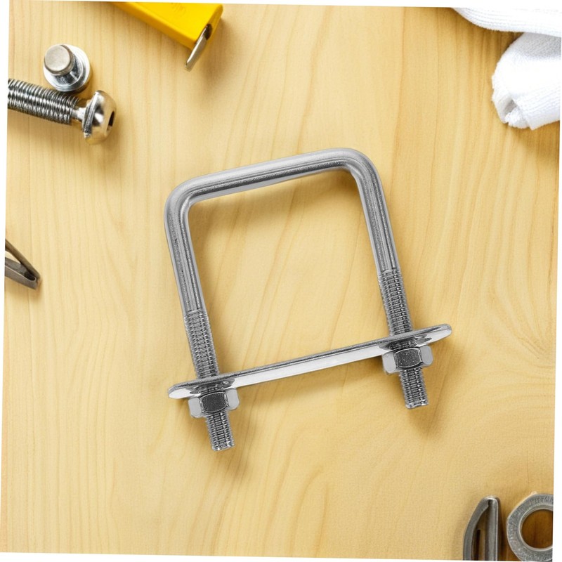 iplusmile 4pcs U-Shaped Square Clamp Stainless Steel U-Bolts for Secure