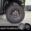SAUTVS Tire Wheel Hub Caps for Polaris General 1000, Black