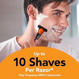 BIC Rastrillo Comfort 3 Hybrid Mango Ergonómico Cartuchos Intercambiables Banda Lubricante con Aloe Vera y Lanolina Hombre 1 Mango + 6 Cartuchos