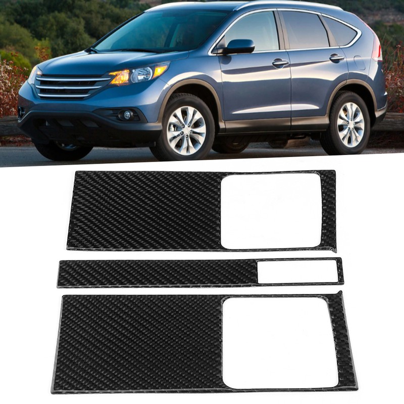 3Pcs Center Console Air Vent Cover Frame Carbon Fiber Outlet