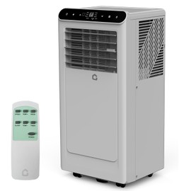 10,000 BTU Portable Air Conditioners for Large Rooms, 3-in-1 Portable AC Unit with Dehumidifier, Remote Control, and Timer, Cools Spaces up to 450 Sq.Ft with Included Window Kit, Grey & Black