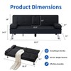 Osparple Convertible Loveseat Sofa Sleeper Couch Bed Modern PU Leather