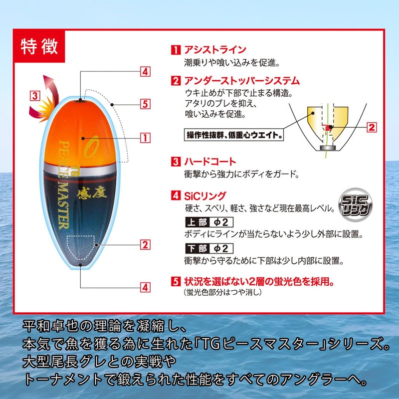 DUEL G1331-SO-Shining Orange Rock Fishing TG Peace Master Sensitivity 0.2
