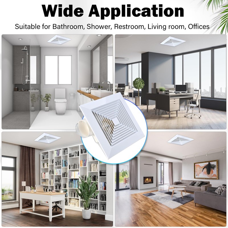 FEITON 110 CFM Bathroom Fan Exhaust Fan Ceiling Mount, 30W,