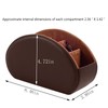FACAICAI Remote Control Holder with 5 Compartments,Pu Leather Office Organization