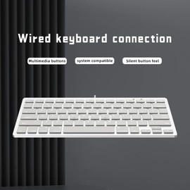 JOMAA 78 Keys Wired Backlit Silent Mini Keyboard - Multi-Function Illuminated Keyboard for Windows/Mac, 1500mm Cable Length