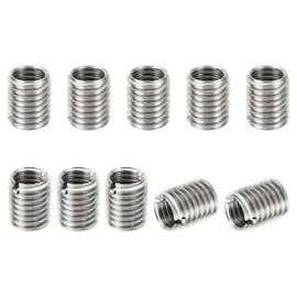 PATIKIL 10pcs M12*1.75 Male M10*1.5 Female Thread Adapter Sleeve Reducer Screw Repair Reducer Conversion 15mm