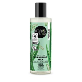 Organic Shop Micellar Cleansing Milk for All Skin Types Avocado and Aloe (150 ml)