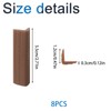 INCREWAY 8PCS Baseboard Corner Blocks Silicone Self Adhesive Safety Corner