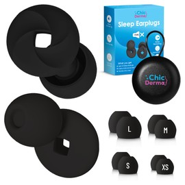 Chic Derma Ear Plugs for Sleeping Noise Cancelling -33dB, Reusable Ear Protection Plugs for Ears with 8 Ear Tips, Side Sleepers Noise Reduction Soft Ear Plugs for Concerts Traveling Work Sleep