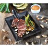 Zassenhaus 076325 Steak/Serving Plate, Ceramic, Anthracite, 25.0 x 18.0 x