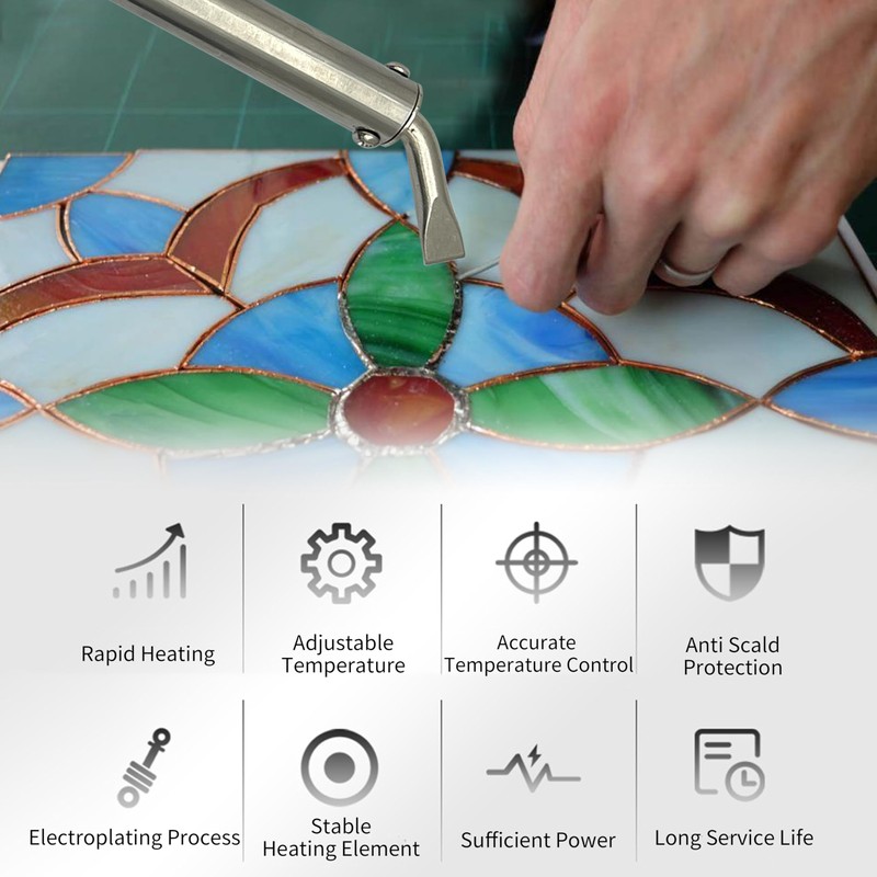 Soldering Iron for Stained Glass,100W High Power Solder iron, temperature