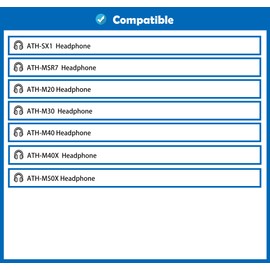 DowiTech Durable Headset Replacement Headband Cushion Headphone Headband Compatible with ATH-SX1 ATH-MSR7 ATH-M20 ATH-M30 ATH-M40 ATH-M40X ATH-M50X Headphones