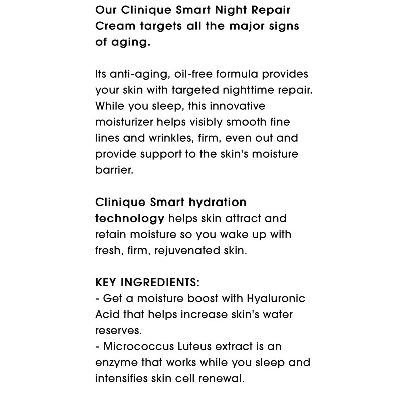 CLINIQUE Smart Night Custom Repair Moisturizer Dry/Combination (3pcs x15ml Each)