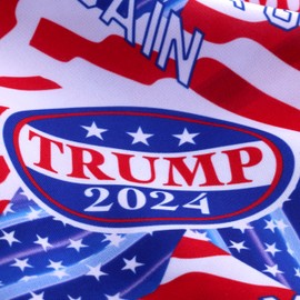 Fabrique Innovations Trump 2024 USA Flag 57" x 107" Polyester Tablecloth
