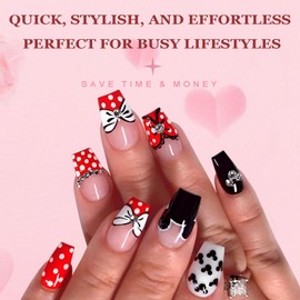 AddFavor Coffin Press on Nails Short, 576pcs Coffin Fake Nails Full Cover Glossy Short Nails Press on Acrylic False Nail Tips 24 Colors for Women