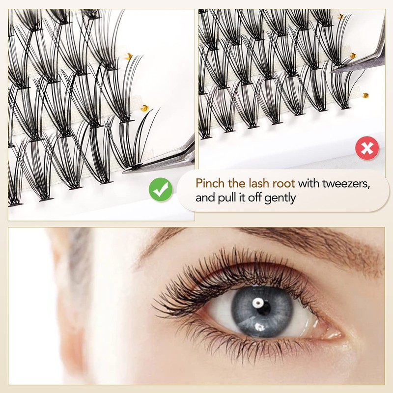 Individual Eyelashes for Eyelash Extension Cluster Eyelashes Individual False Eyelashes