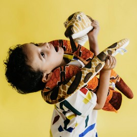 The Petting Zoo Burmese Python Snake Stuffed Animal Plushie, Gifts for Kids, Earth Keeperz Snake Animals, Zoologee Brown Burmese Python Snake Plush Toy, 54 inches