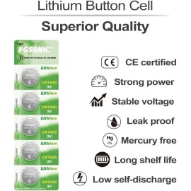 JUNPOWER/PGSONIC 5PCS JUNPOWER /PGSONIC CR2032/CR1620/ - CR1620-5PCS