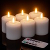 GenSwin Flameless Pillar Candles Flickering with Remote Timer, Battery Operated