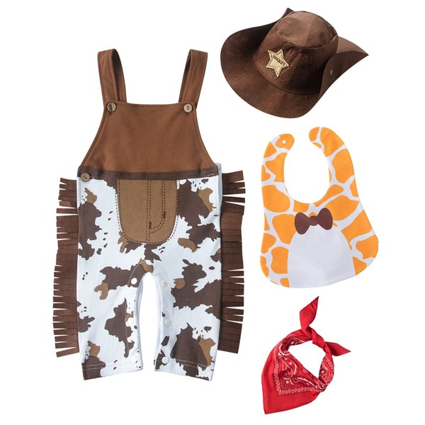 LXKIKMM Baby Toddler Boys The Cowboy Romper Halloween Dress Up
