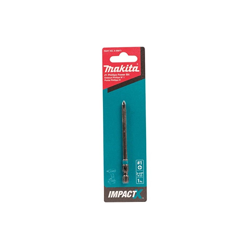 Makita A-96811 ImpactX™ #1 Phillips 3-1/2″ Power Bit