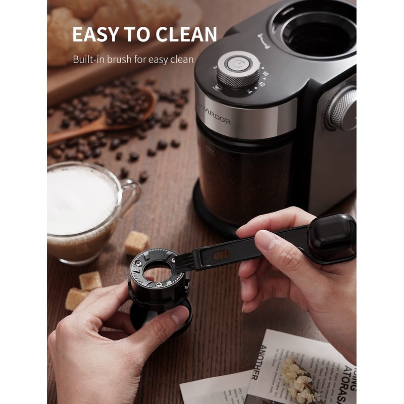 SHARDOR Burr Coffee Bean Grinder Electric, Adjustable Burr Mill with