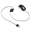 Mini USB Wired Optical Mouse with 68cm Retractable Cord, Portable