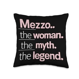 Mezzo Soprano Singer Vocal Vocalist Voice Singing Choir Throw Pillow