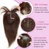 Real Hair Topper with Fringe 360° 3D Cover Topper for