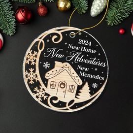 House Warming Gifts New Home, Housewarming Gifts New Home - Best Housewarming Gifts 2024, New Home Gifts Ideas, House Warming Gifts for Women, Couple - New Home Ornament 2024 Wood and Acrylic