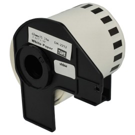 vhbw label tape/labelling tape Premium 62mm suitable for Brother P-Touch QL-570,QL-580,QL-580N,QL-650,QL-650TD,QL-700,QL-710,QL-710W replaces DK-22212