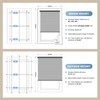 No Drill Motorized Cellular Shades with Remote, Grey 35" W