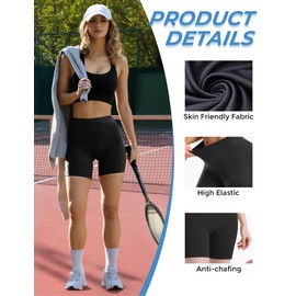 ZENUTA 3 Pack Slip Shorts for Women Under Dresses, Seamless Anti Chafing Shorts Summer(3pcs Black)