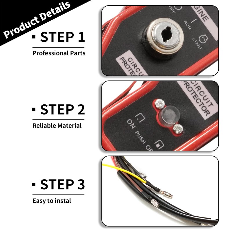 DUZFOREI Ignition Key Switch Box, Replacement for Honda GX340 GX390