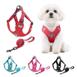 UNA MASCOTA Pechera Arnés Ajustable Triangulo Perros Raza Chica Mediana (Rojo, M)