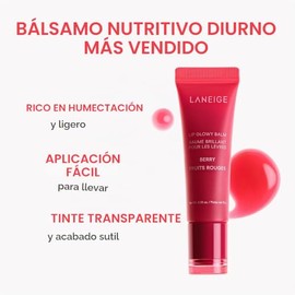 LANEIGE Lip Glowy Balm: Crema hidratante de labios con manteca de karité, para un brillo hidratante y labios suaves