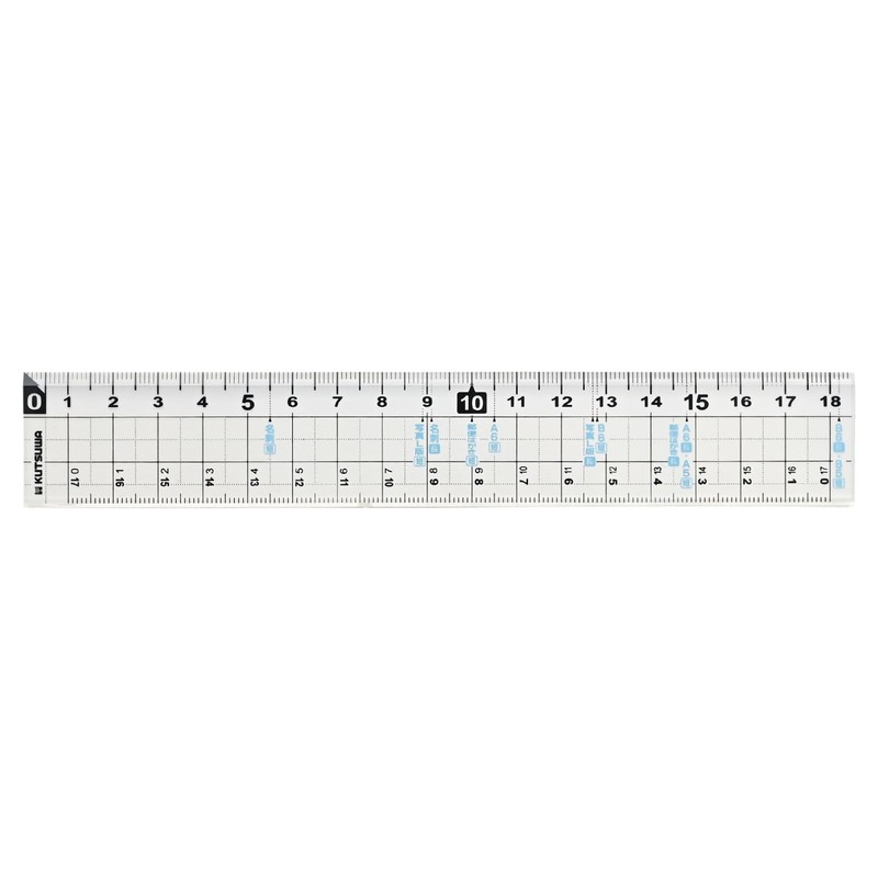 Kutsuwa Ruler HiLiNE Size Cutter Ruler 7.1 inches (18 cm),