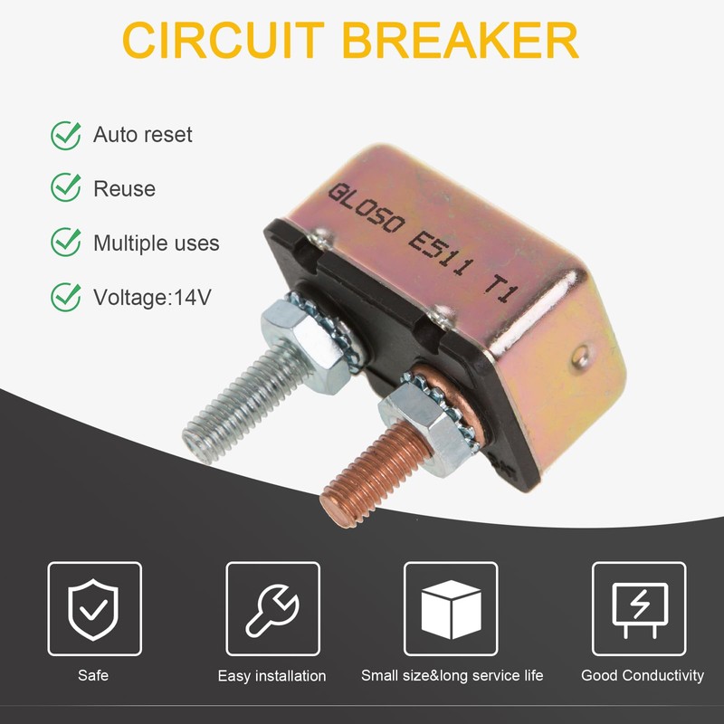 GLOSO E511 Stud Type Circuit Breakers, Auto Reset (T1), No