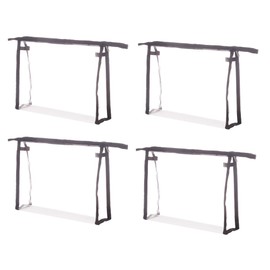 Augbunny Multi-purpose Waterproof Clear Vinyl Zippered Organizer Toiletry Cosmetics Makeup Bag Pouch 4-pack